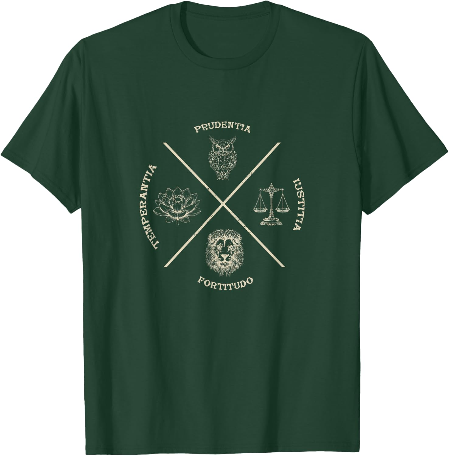 4 Virtues - Stoicism T-Shirt - T-Shirt | Forest