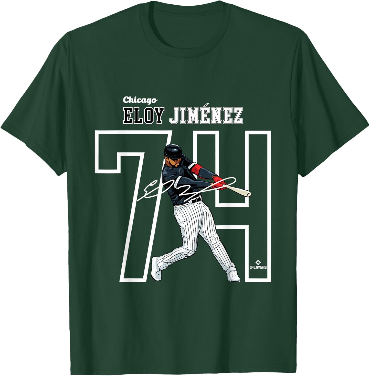 Eloy Jimenez | Chicago Baseball Players | MLBEJZ3004 T-Shirt - T-Shirt | Forest
