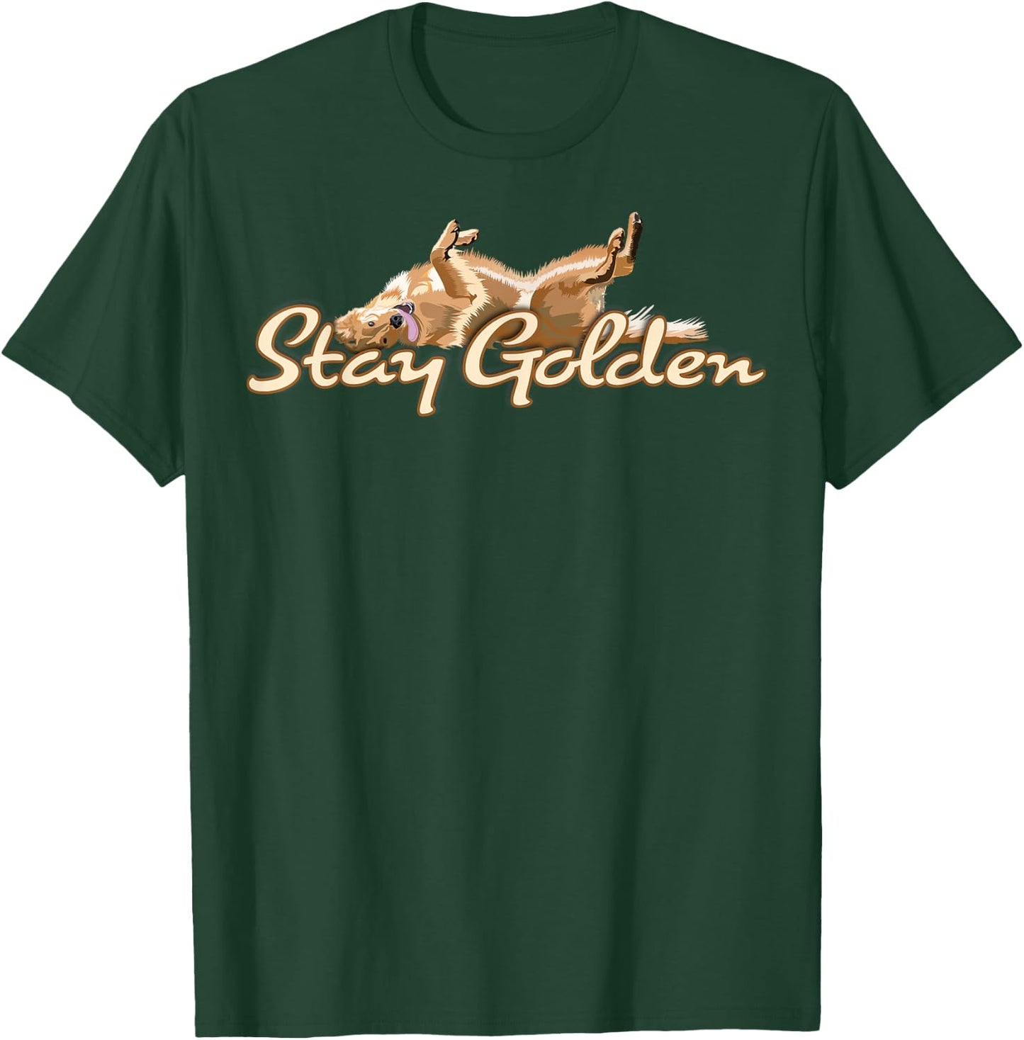 Golden Retriever "Stay Golden" T-Shirt - T-Shirt | Forest