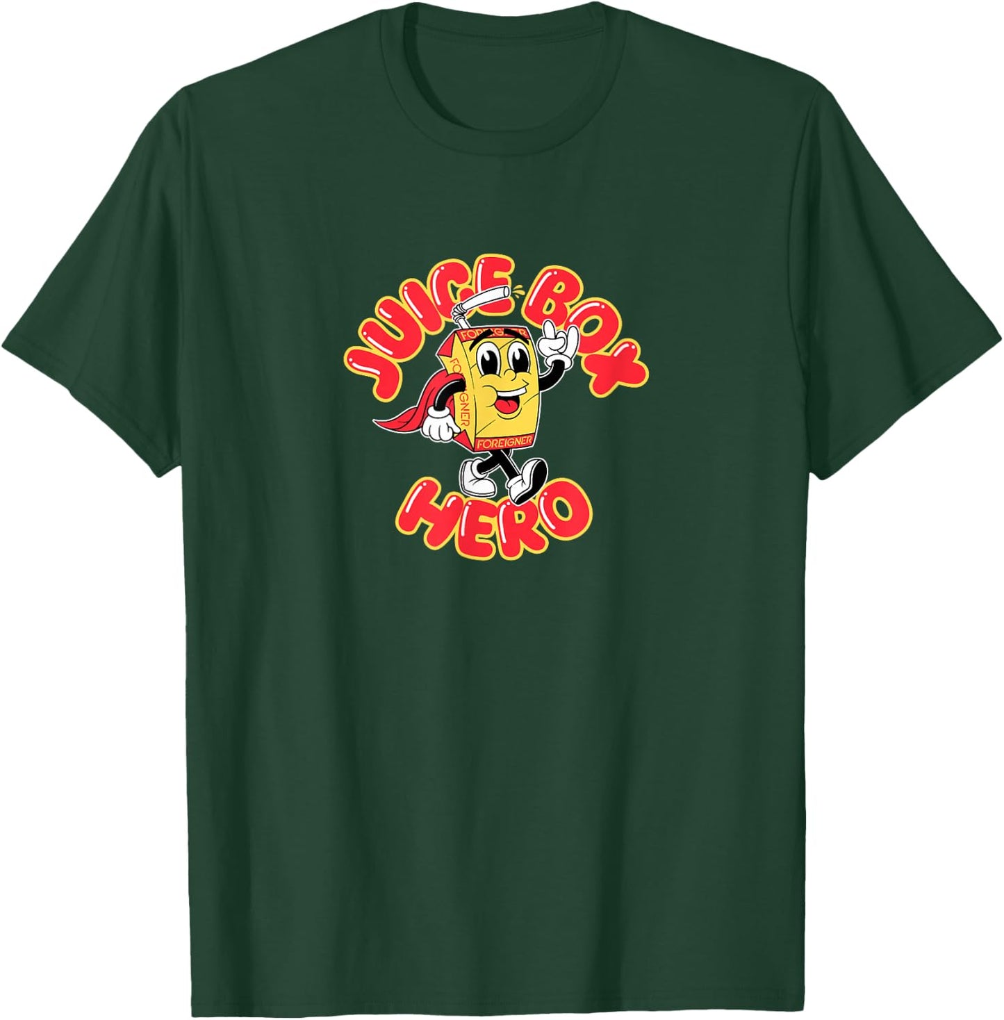 Foreigner Juice Box Hero T-Shirt - T-Shirt | Forest
