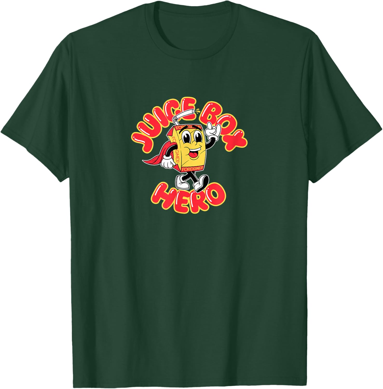 Foreigner Juice Box Hero T-Shirt - T-Shirt | Forest