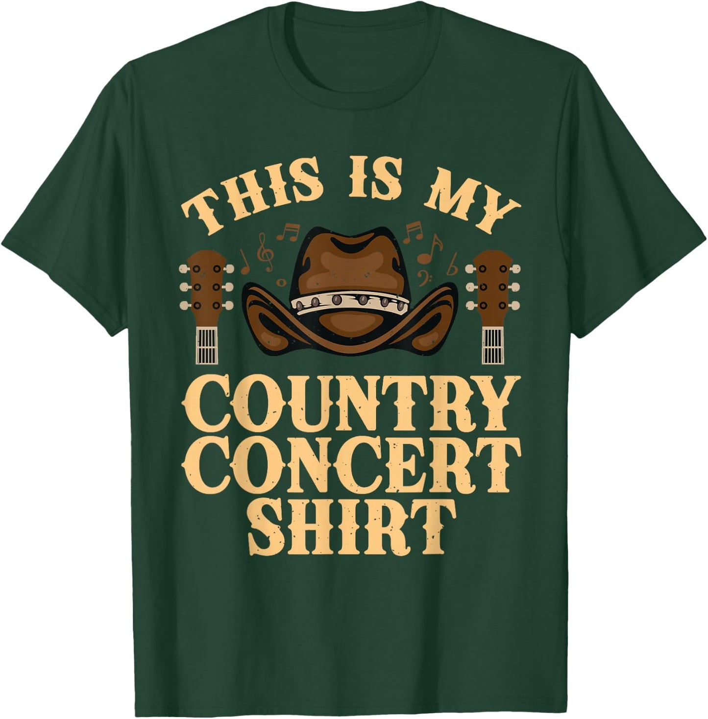 Cool Country Music Art Women Classic Country Concert T-Shirt - T-Shirt | Forest