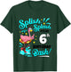 6th Birthday Flamingo 6 Years Old Pool Party Summer for Girls Kids T-Shirt - T-Shirt | Forest