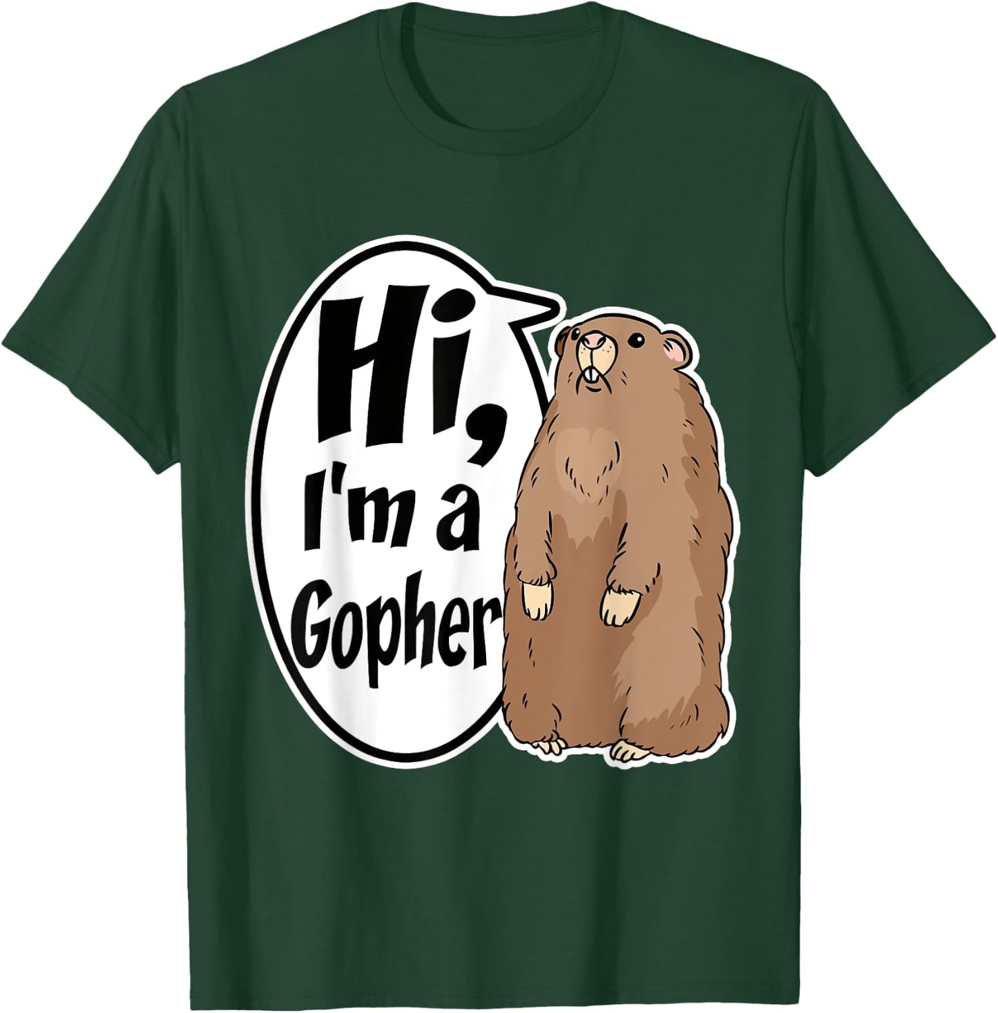 Hi I'm A Gopher Funny Halloween Party T-Shirt - T-Shirt | Forest