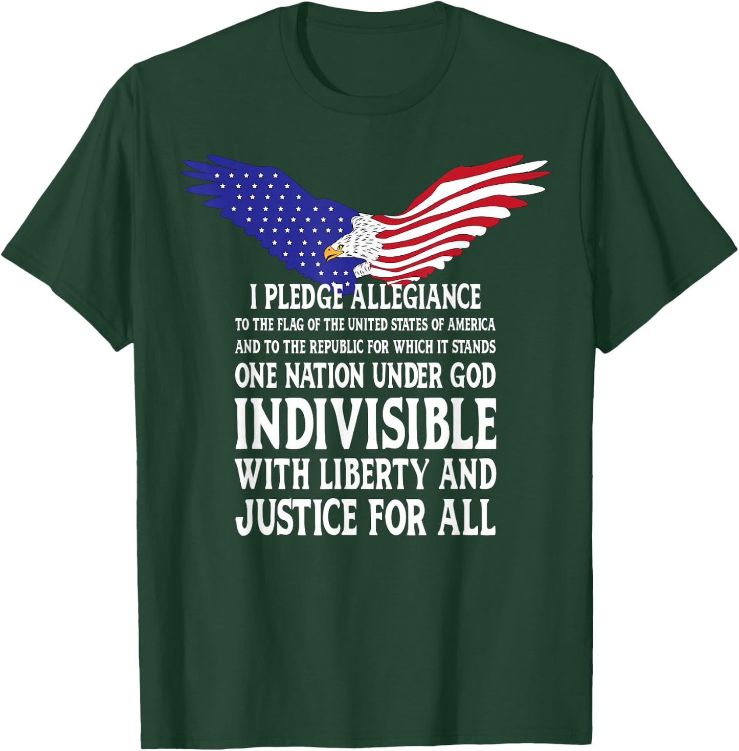 Pledge Allegiance To The Flag USA T-Shirt - T-Shirt | Forest