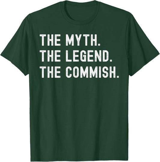 Funny Commish Fantasy Basketball Commissioner Sarcastic T-Shirt - T-Shirt | Forest