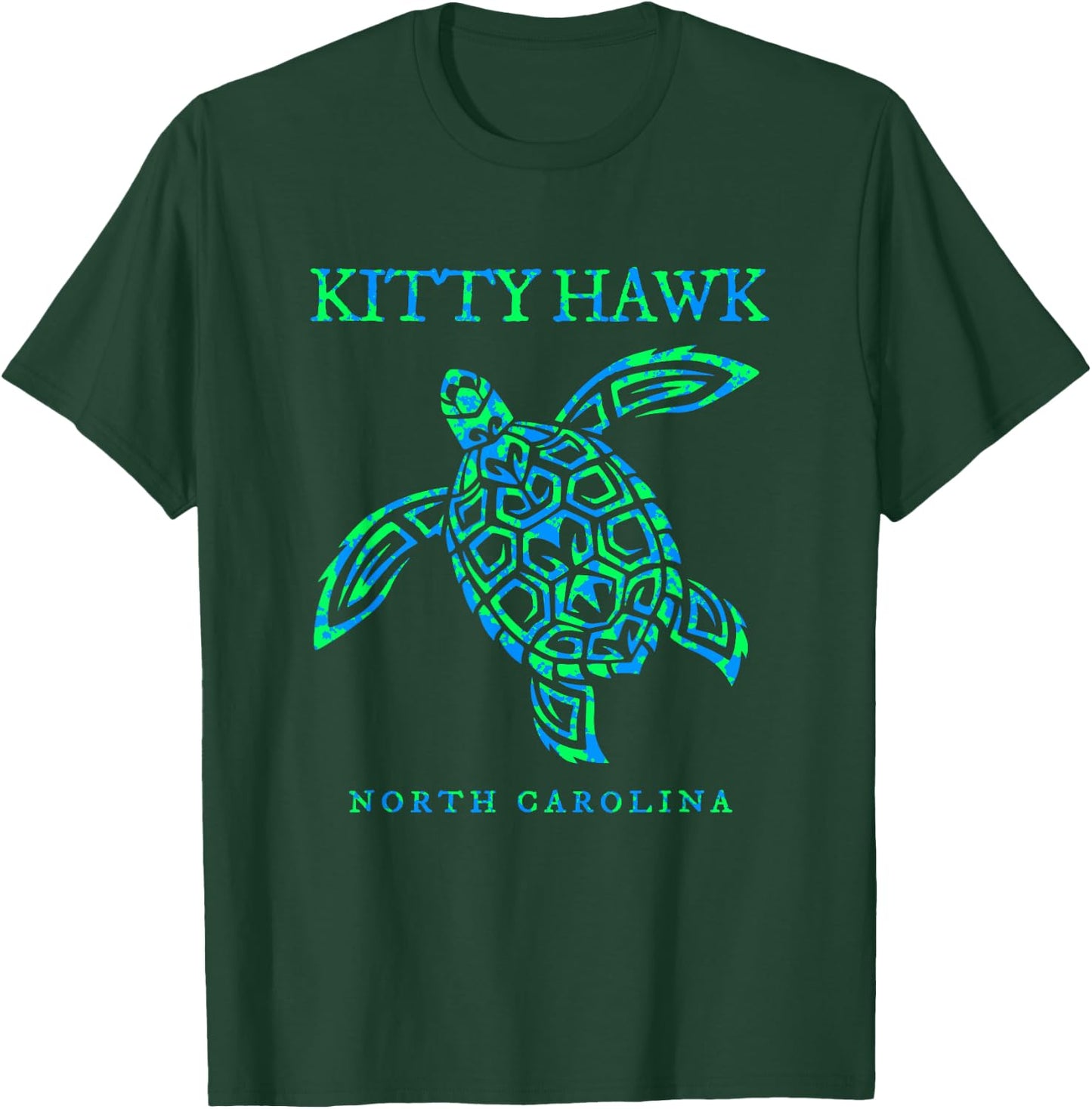 Kitty Hawk North Carolina Sea Turtle Souvenir Beach Vacation T-Shirt - T-Shirt | Forest