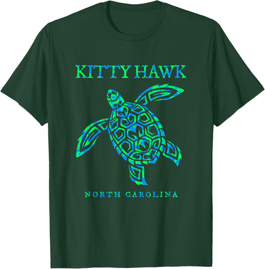 Kitty Hawk North Carolina Sea Turtle Souvenir Beach Vacation T-Shirt - T-Shirt | Forest