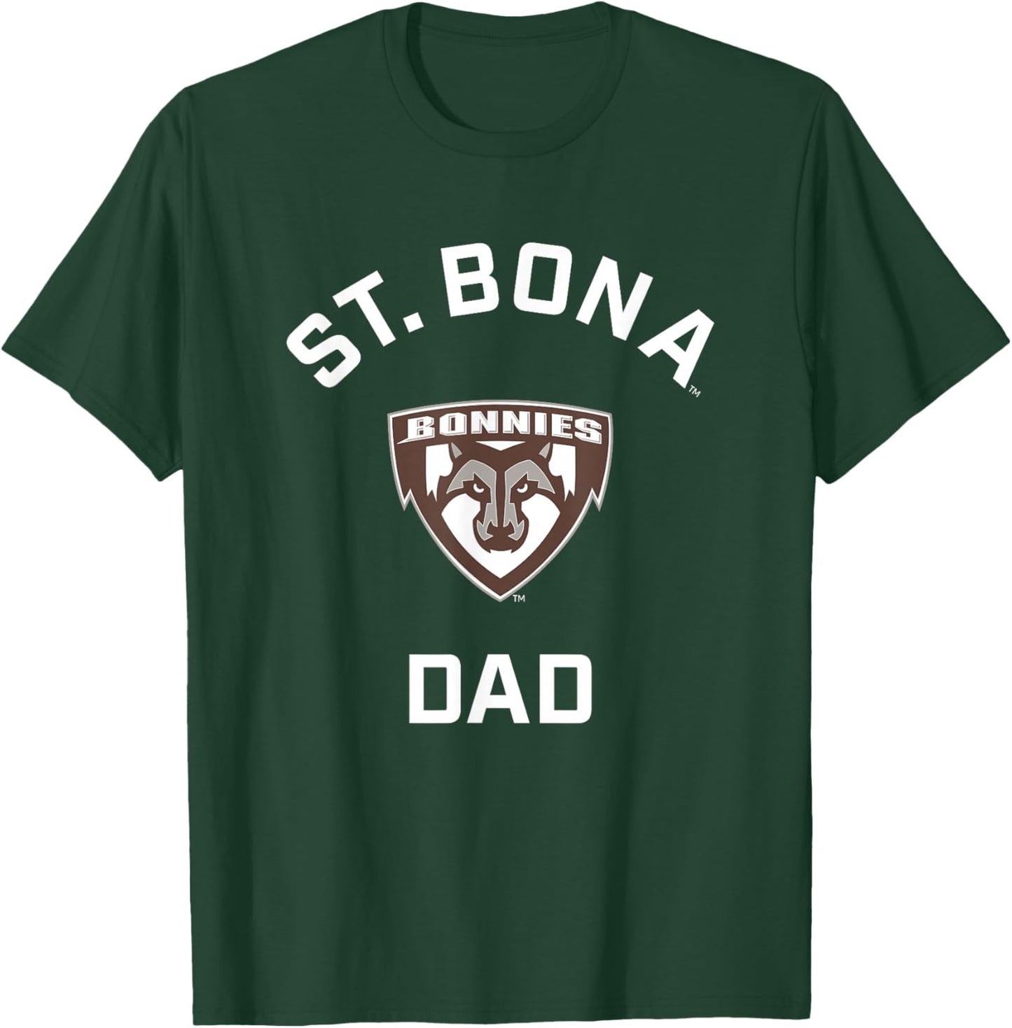 St. Bonaventure University Bonnies Arched Dad T-Shirt - T-Shirt | Forest