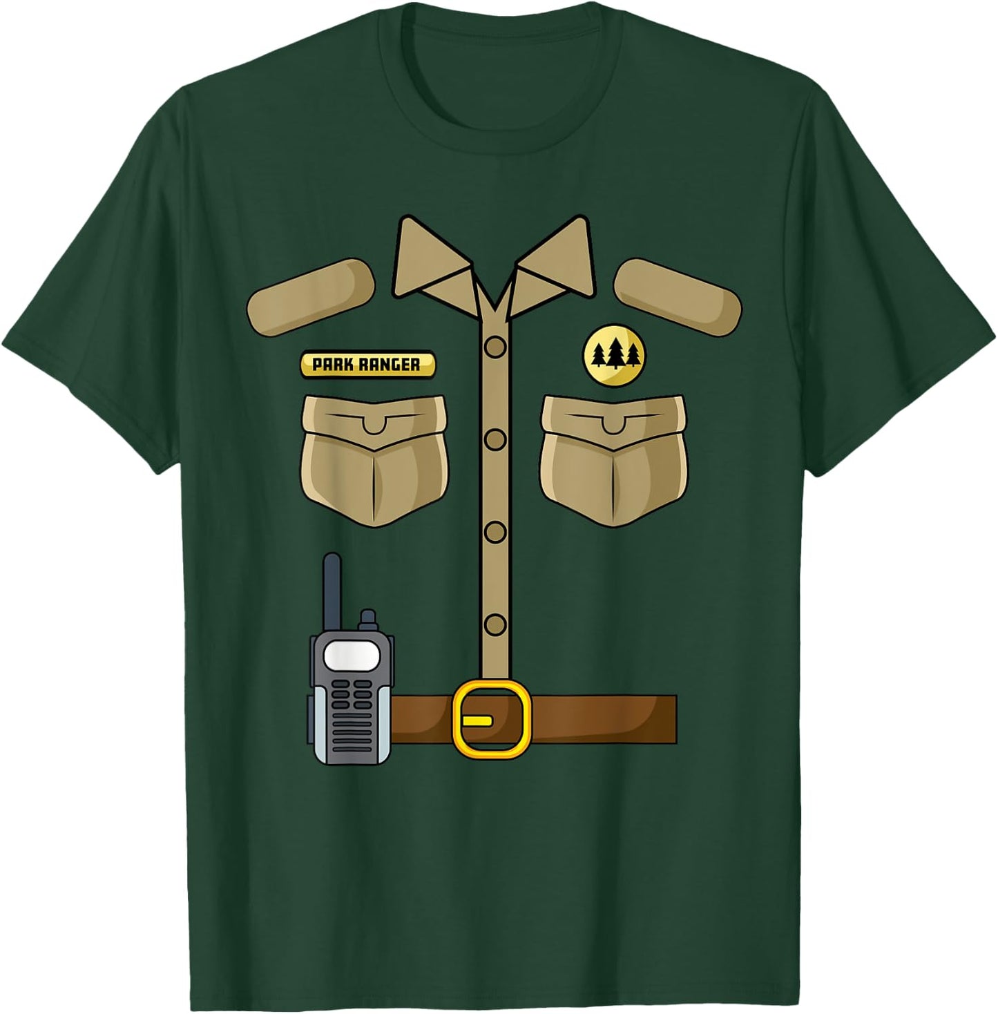 Forest Ranger Park Warden Funny DIY Lazy Halloween Costume T-Shirt - T-Shirt | Forest