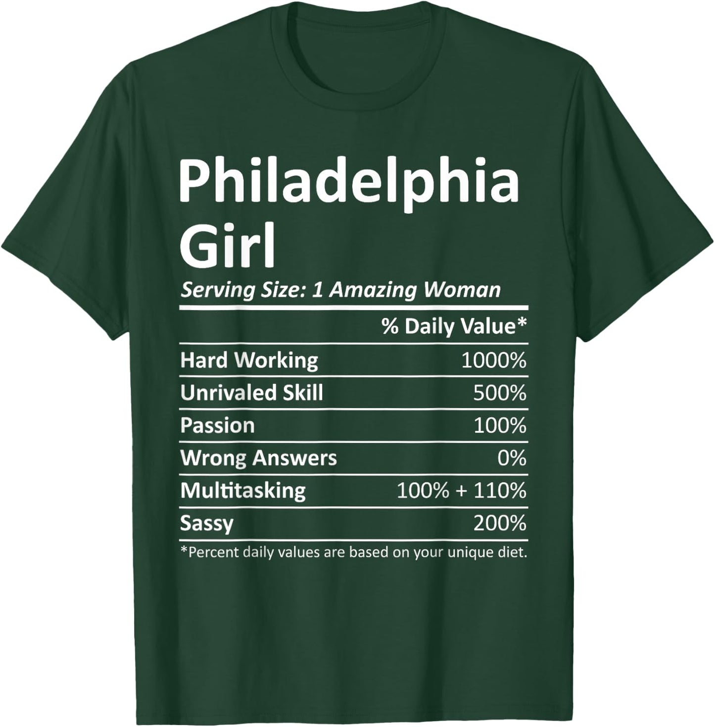 PHILADELPHIA GIRL PA PENNSYLVANIA Funny City Home Roots Gift T-Shirt - T-Shirt | Forest
