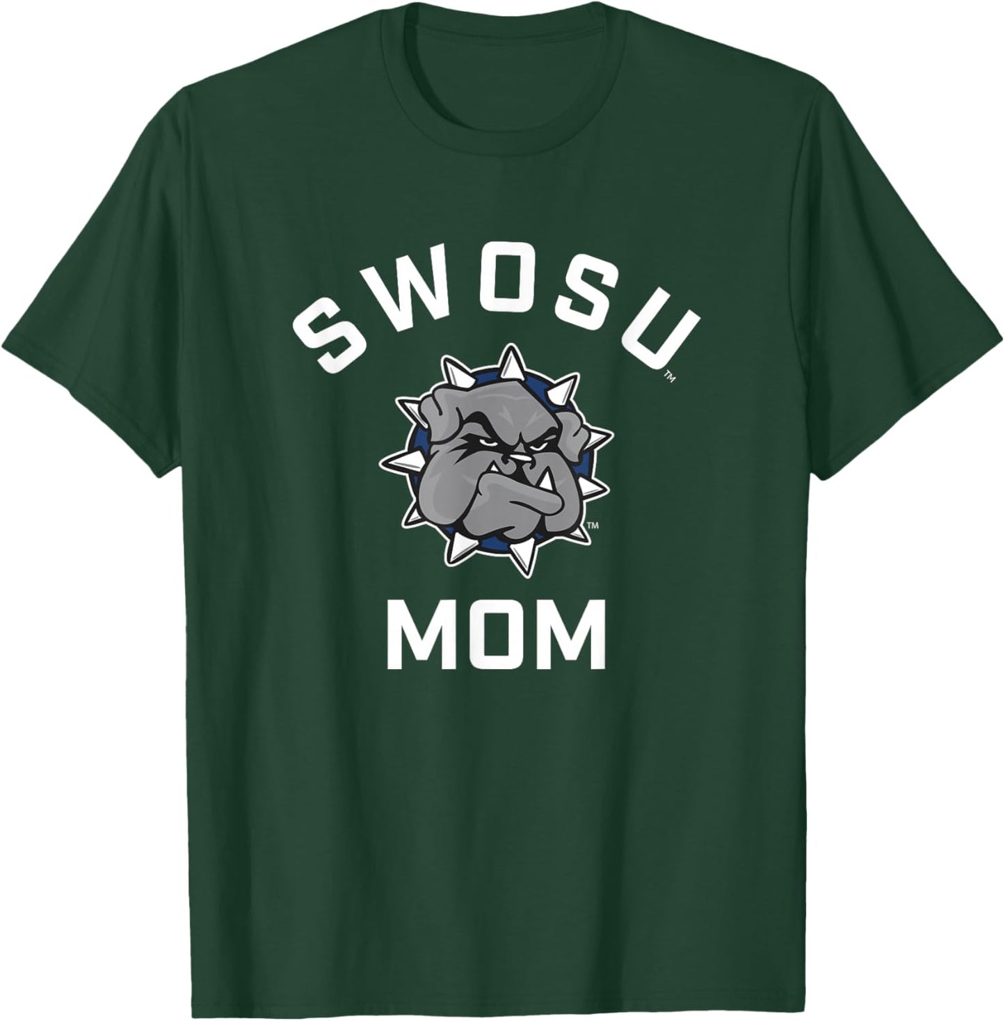 Southwestern Oklahoma State Bulldogs Arched Mom T-Shirt - T-Shirt | Forest