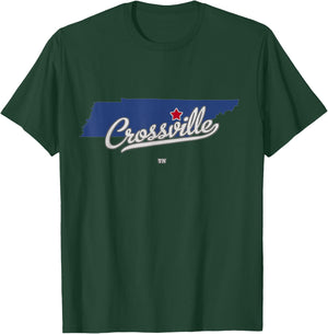 Crossville Tennessee TN Map T-Shirt - T-Shirt | Forest