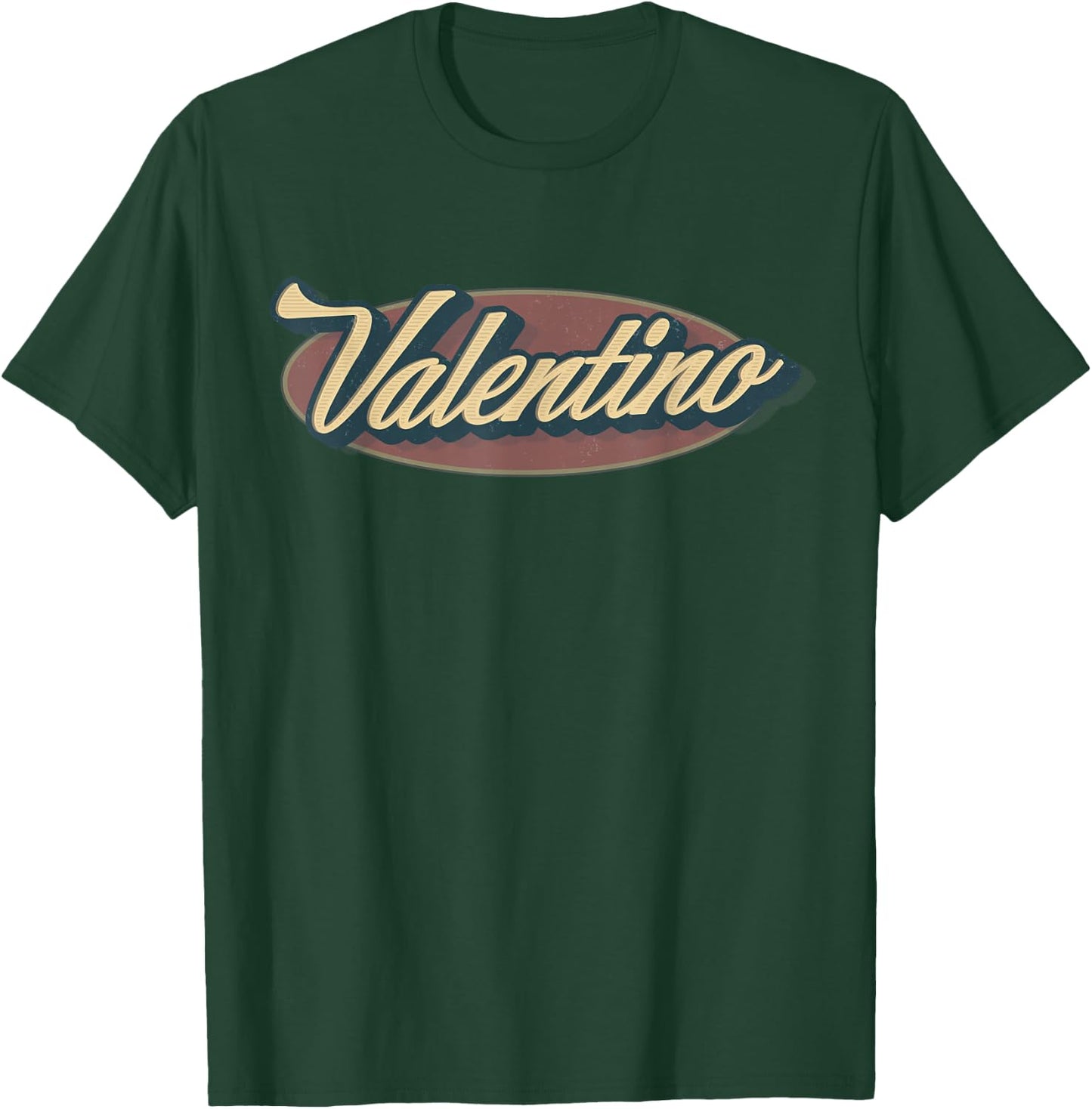 Valentino Name Personalized Vintage Retro Gifts Men Women T-Shirt - T-Shirt | Forest