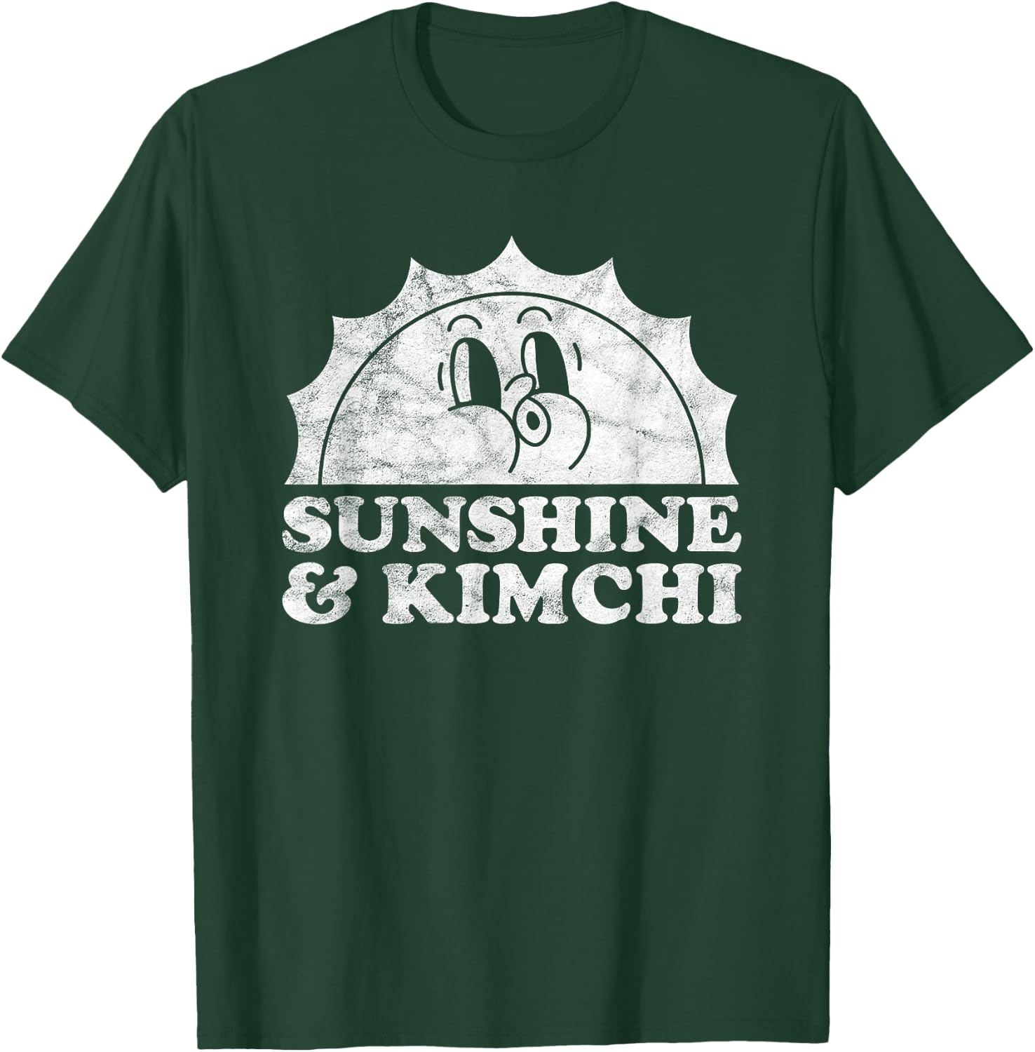 Sunshine and Kimchi Retro Vintage Sun T-Shirt - T-Shirt | Forest