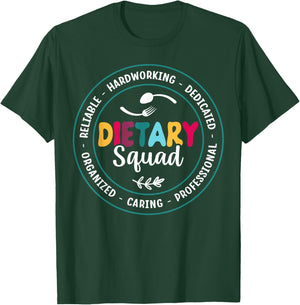 Cute Dietary Squad Appreciation Dietary Worker T-Shirt - T-Shirt | Forest
