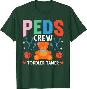 Peds Crew Pediatric Nurse Squad Peds Nurse Pediatric Nursing T-Shirt - T-Shirt | Forest