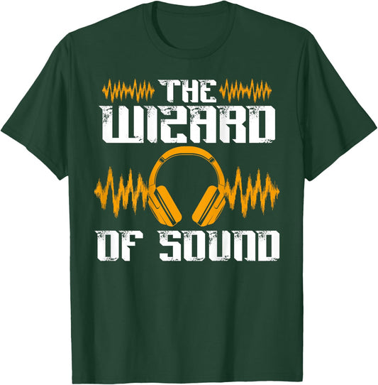 The Wizard Of Sound Backprint Sound Engineer T-Shirt - T-Shirt | Forest