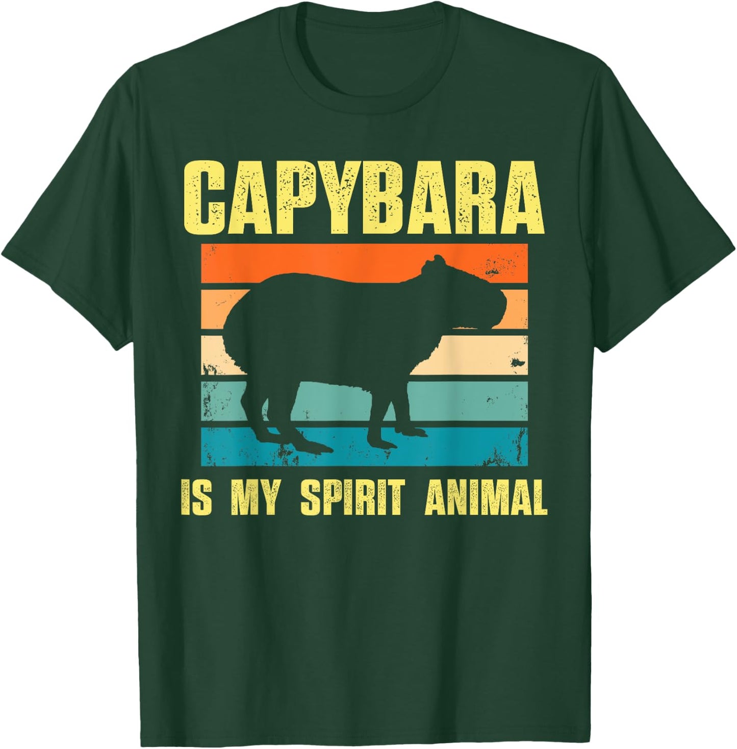 Capybara Is My Spirit Animal Capybara Men Women T-Shirt - T-Shirt | Forest