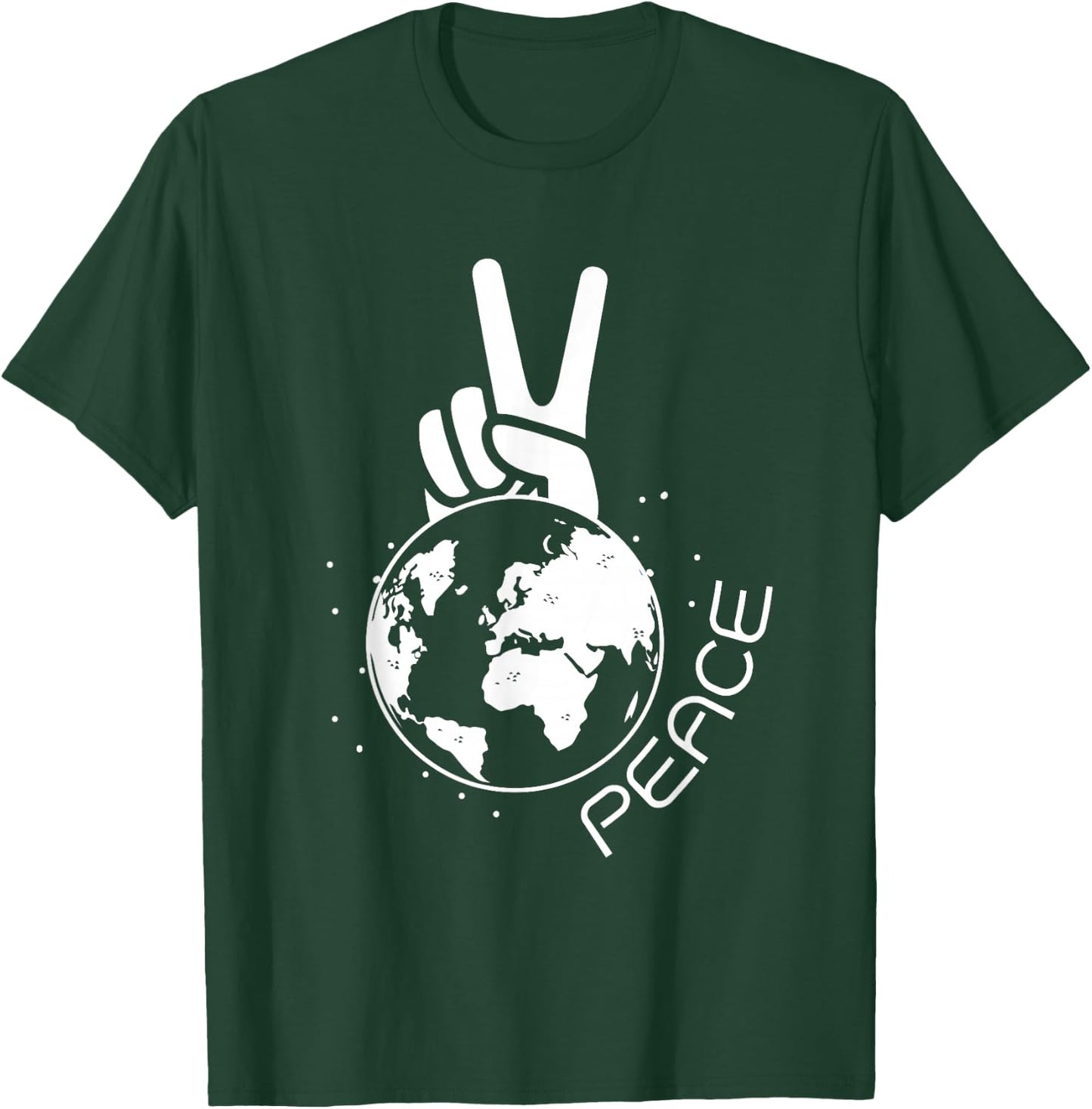World Peace Earth Day Save Seas Environmental Peace Sign T-Shirt - T-Shirt | Forest