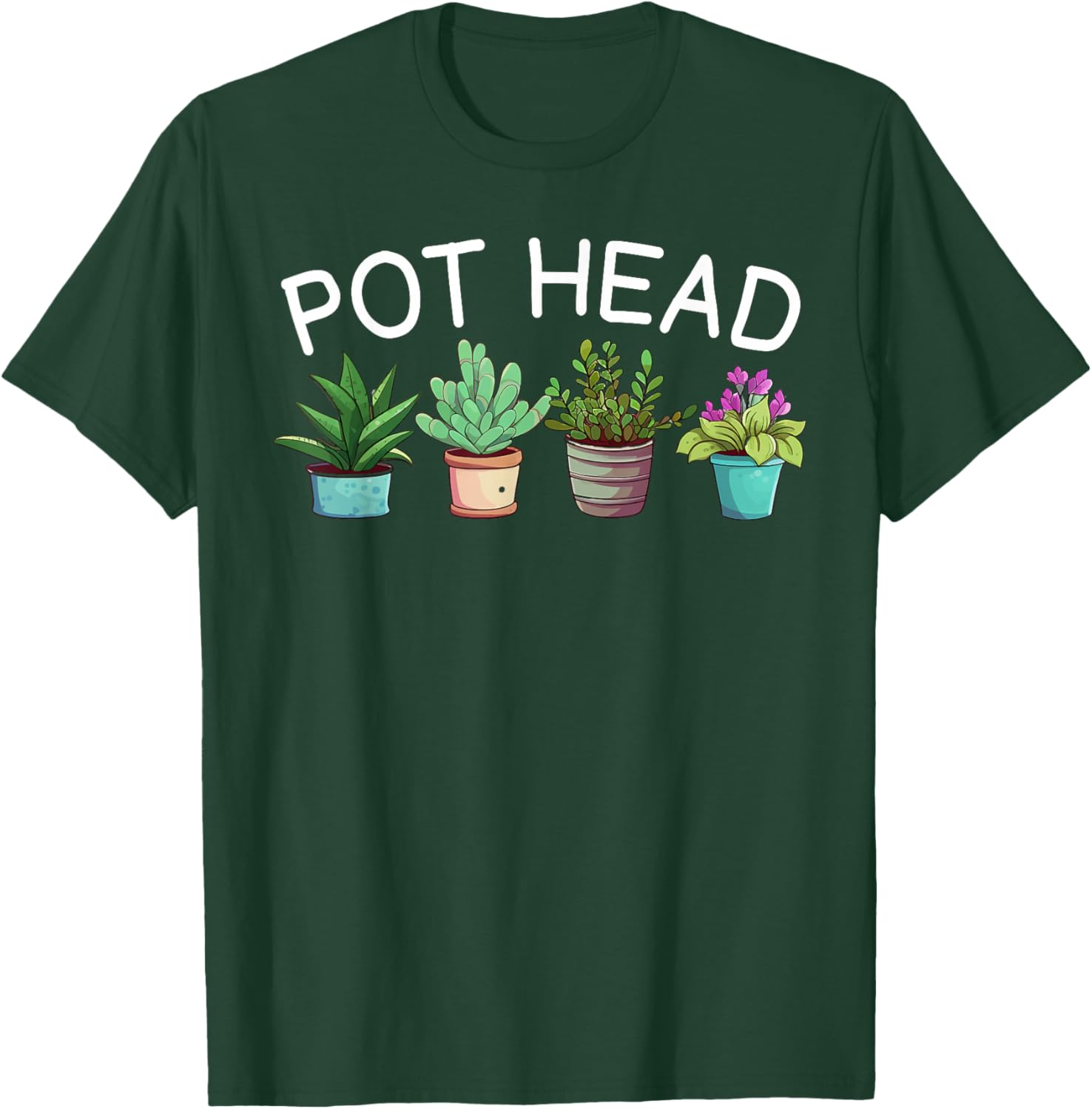 Pot-head Funny Gardening Plants T-Shirt - T-Shirt | Forest