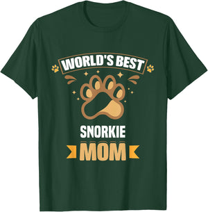 World's Best Snorkie Mom Mixed Breed Dog Owner T-Shirt - T-Shirt | Forest