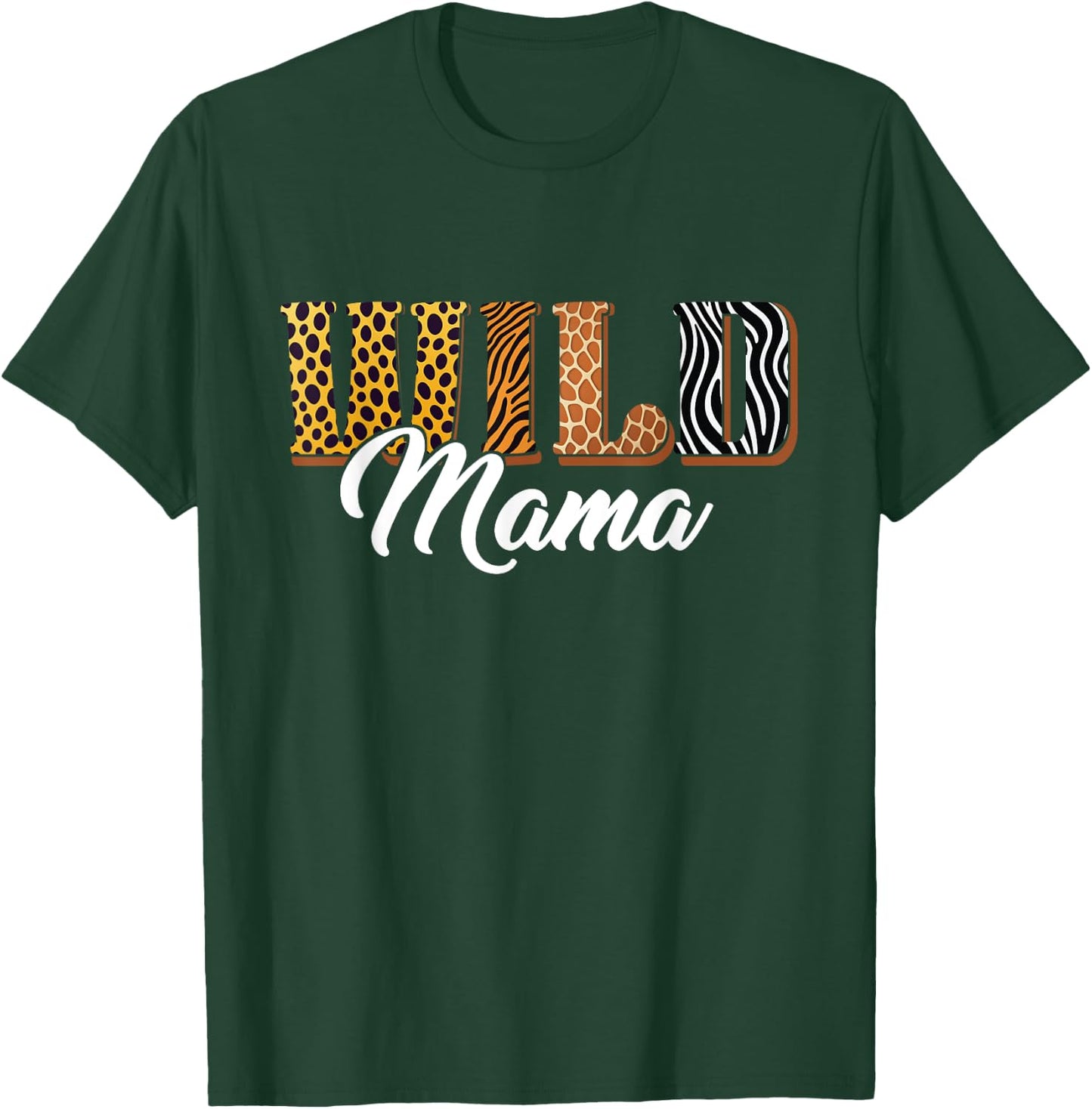 Wild Mama Zoo Safari Jungle Animal Birthday Matching Family T-Shirt - T-Shirt | Forest
