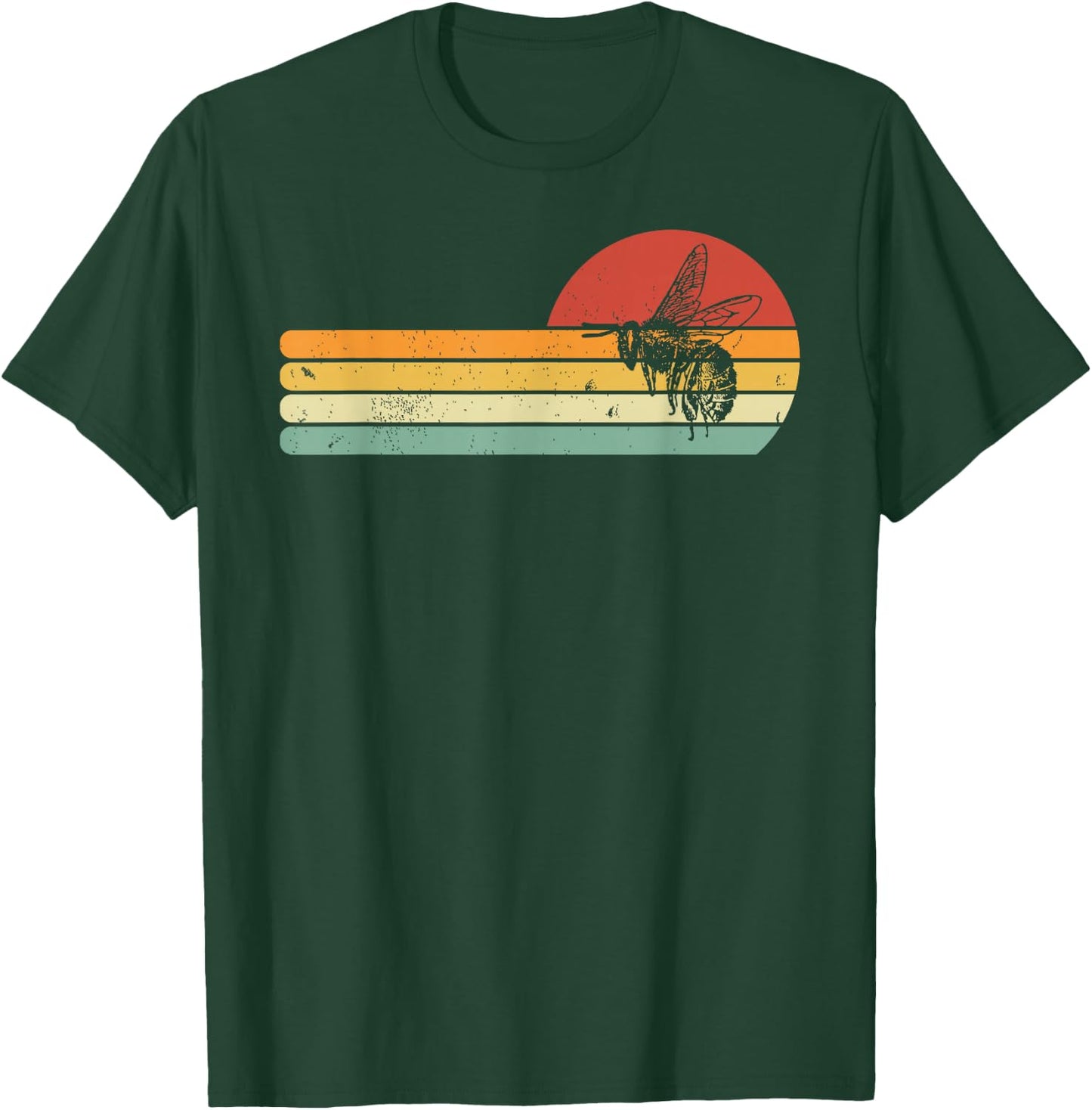 Colorful Beekeeper Honey Bee Farm Retro Beekeeping T-Shirt - T-Shirt | Forest