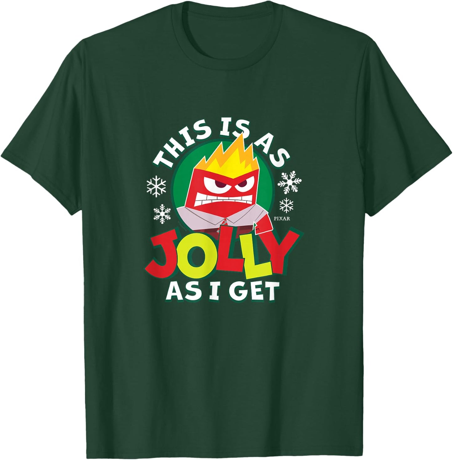 Inside Out 2 - Anger Christmas This is As Jolly As I Get T-Shirt - T-Shirt | Forest