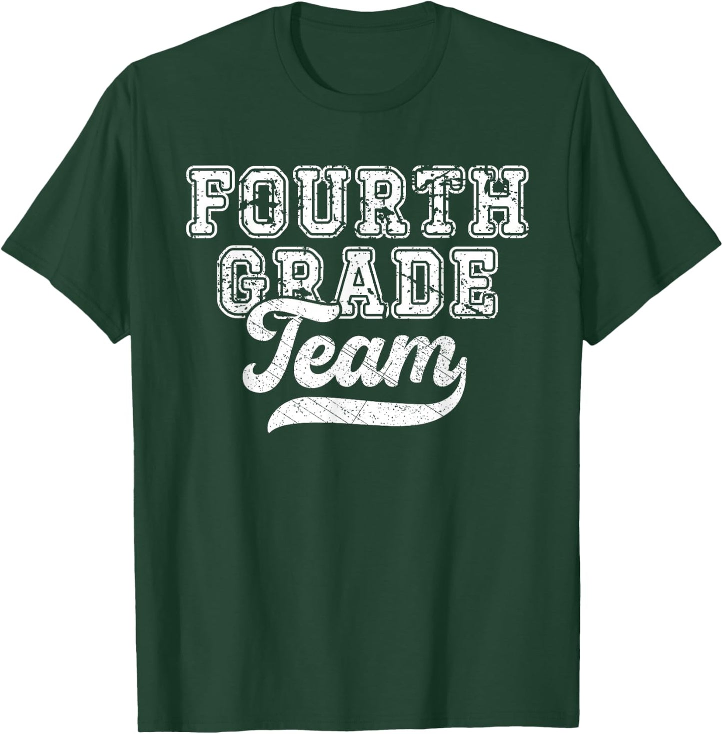 Teacher Fourth Grade Retro Back To School Team 4th Grade T-Shirt - T-Shirt | Forest
