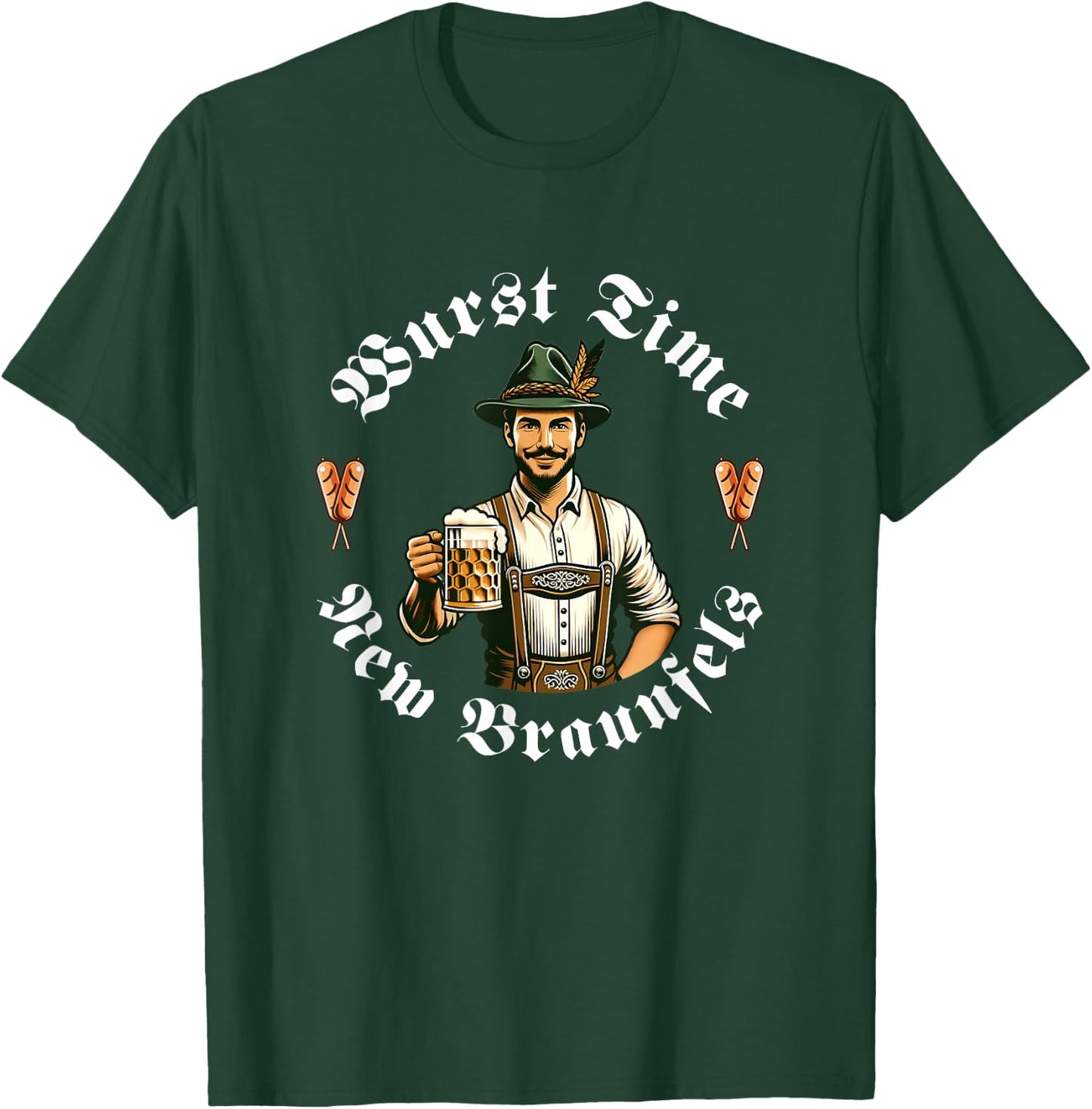Wurst Time New Braunfels German Wurst Festival Funny T-Shirt - T-Shirt | Forest