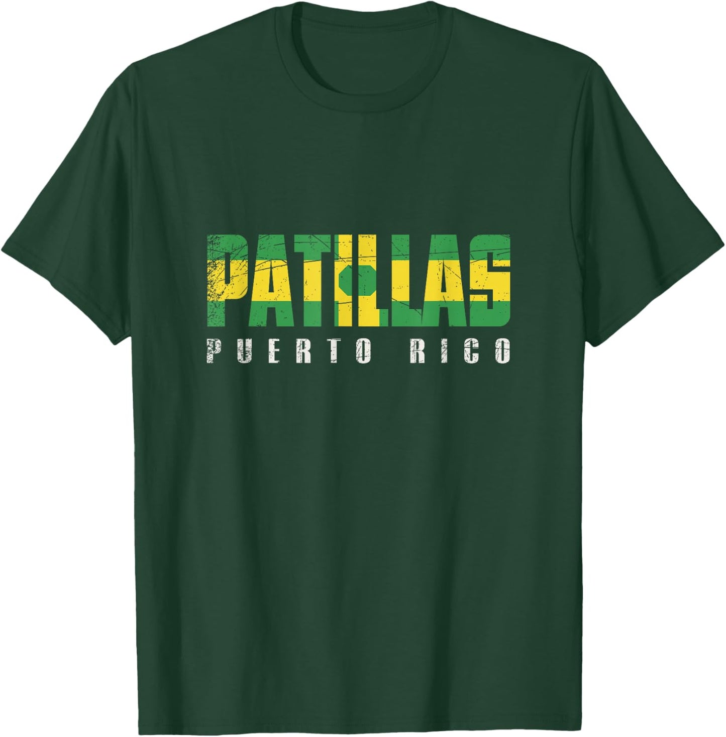 Patillas City in Puerto Rico, Patillas Flag T-Shirt - T-Shirt | Forest