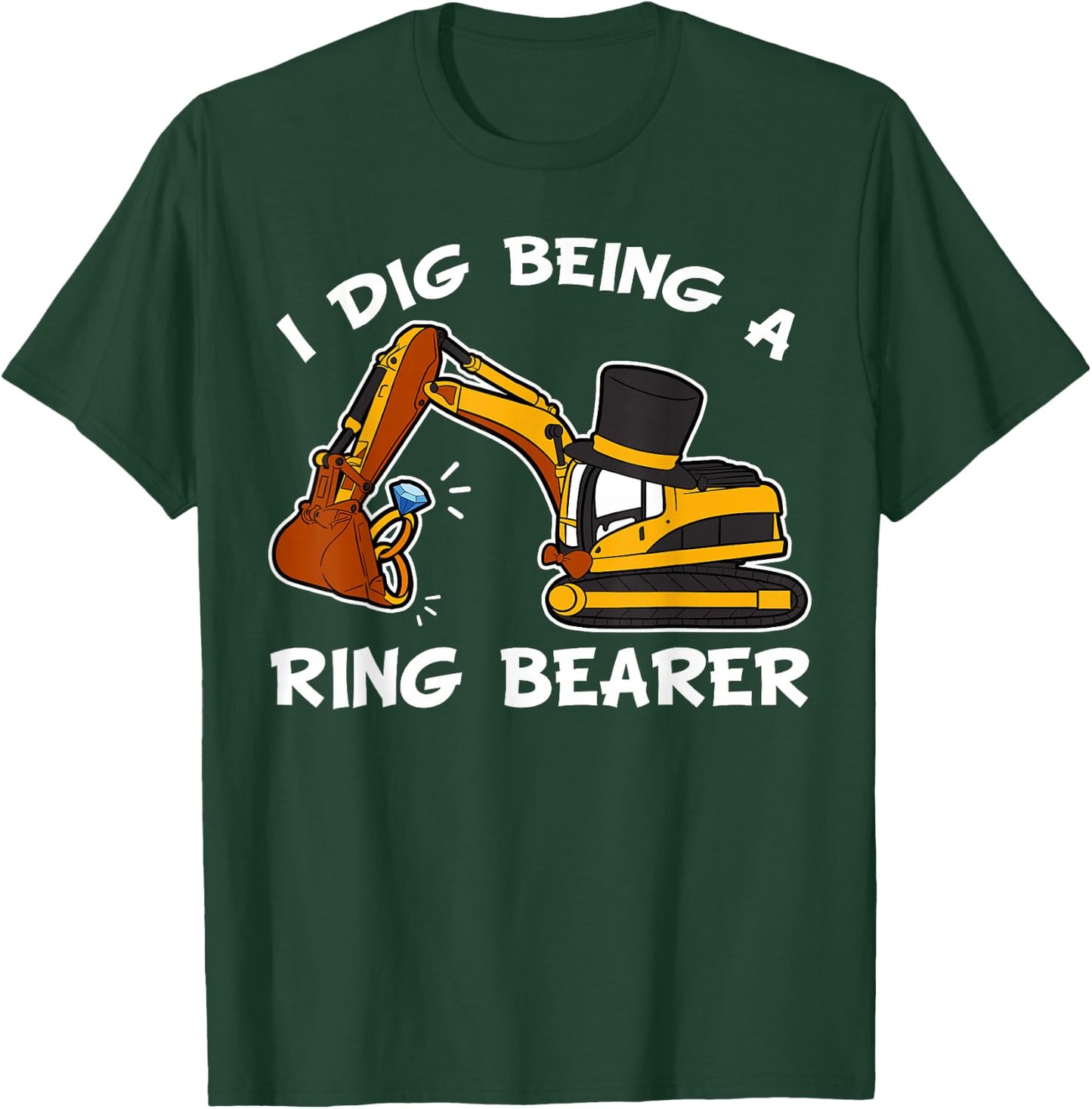 Ring Bearer Wedding Reception Groom Toddler Tractor Gift T-Shirt - T-Shirt | Forest