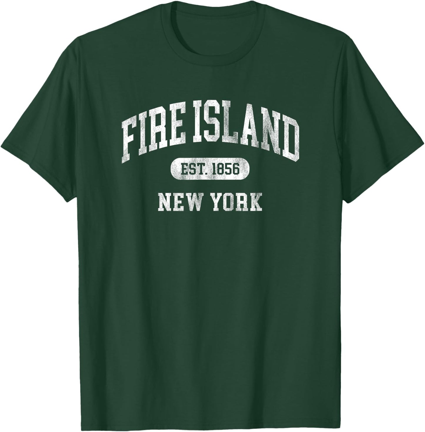 Fire Island New York Souvenir Retro Preppy Throwback Vintage T-Shirt - T-Shirt | Forest