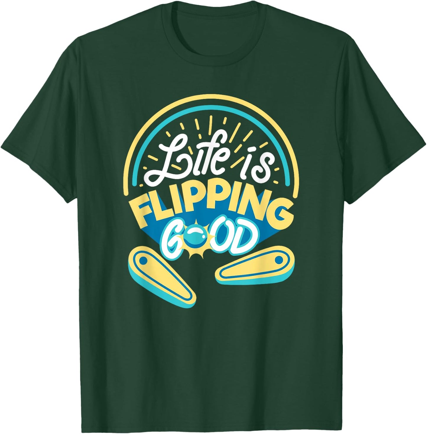 Classic Retro Arcade Pinball - Arcade Game Retro 80s Gaming T-Shirt - T-Shirt | Forest
