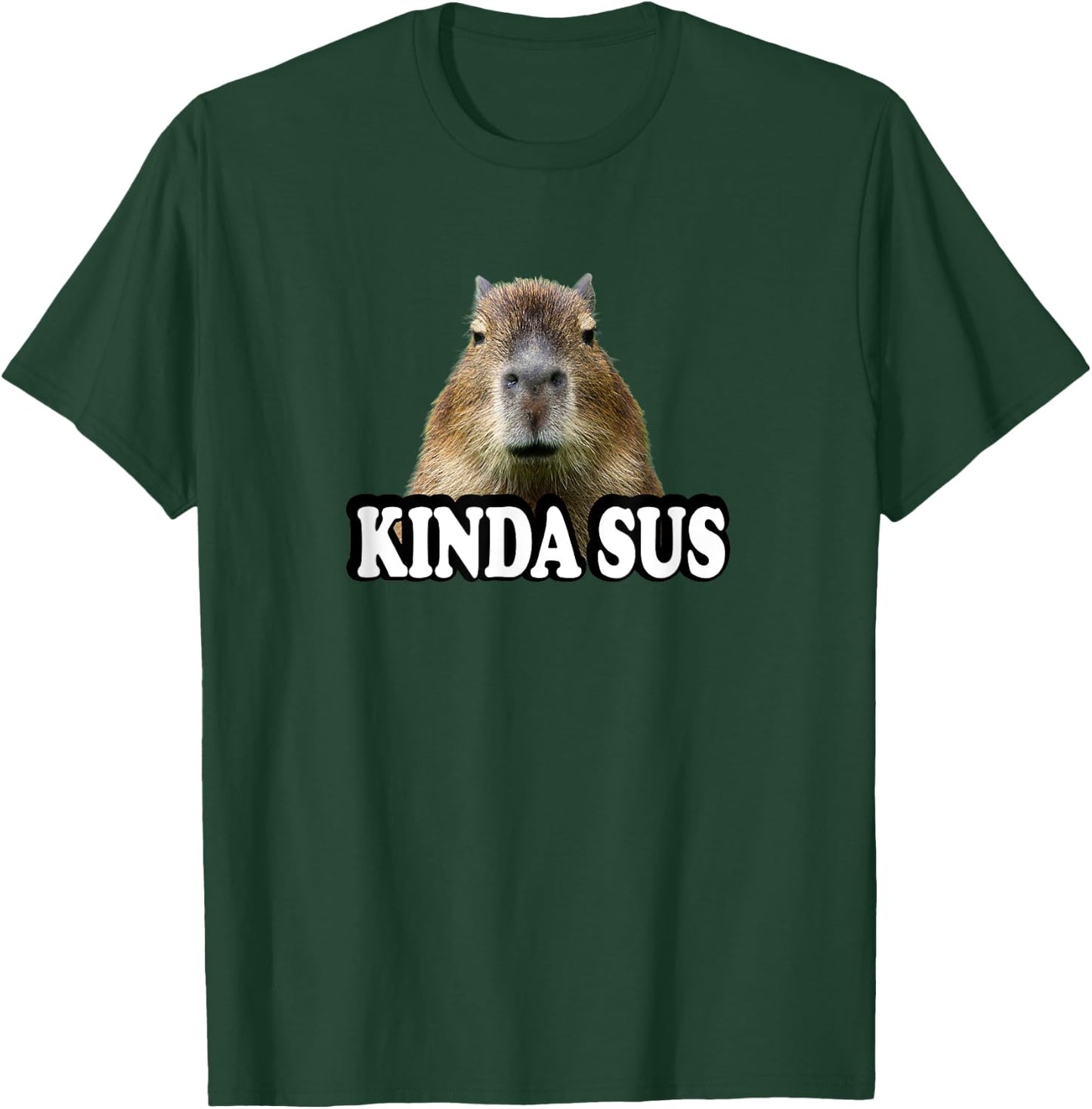 Kids Kinda Sus Meme Lover Capybara T-Shirt - T-Shirt | Forest