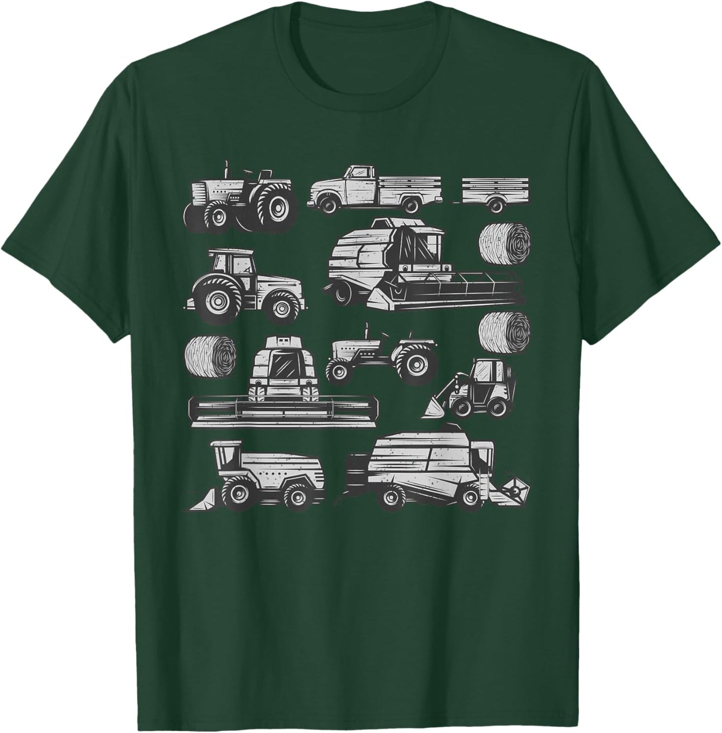 Tractor Farmer Art Women Kids Farming Trucks Lover T-Shirt - T-Shirt | Forest