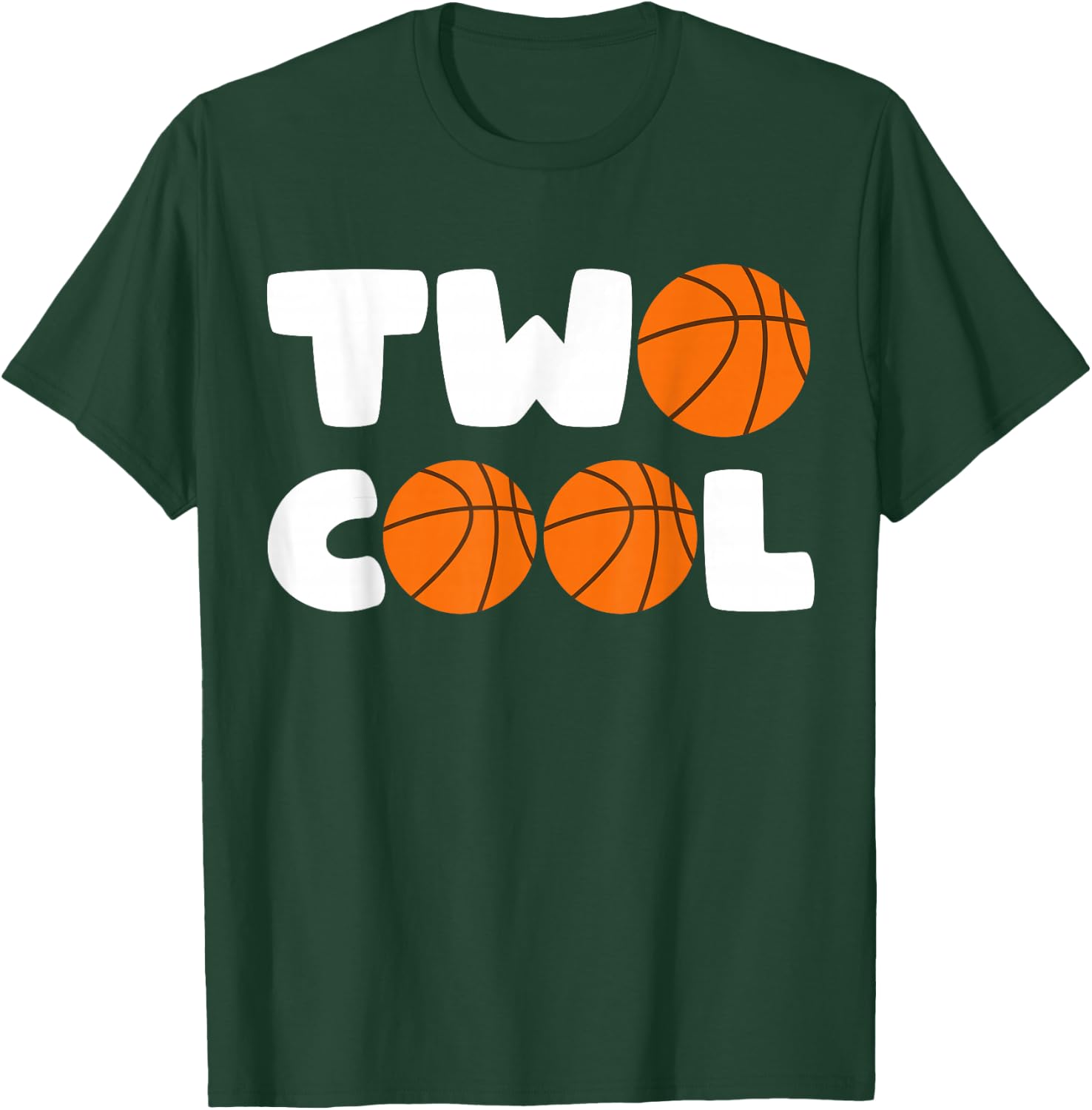 Toddler Two Cool 2nd Birthday Basketball Themed 2 Year Old T-Shirt - T-Shirt | Forest