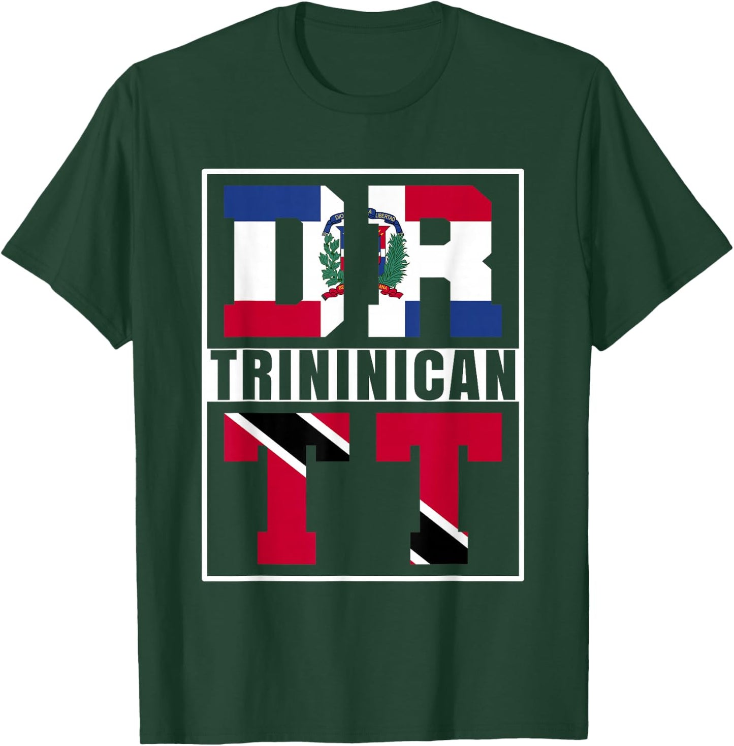 Trinidadian Dominicana Roots Trinidad and Dominican Republic T-Shirt - T-Shirt | Forest
