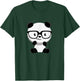 Cute Little Bear Panda Nerd With Glasses T-Shirt - T-Shirt | Forest