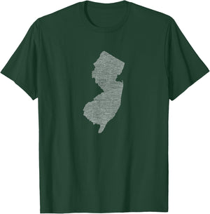 Faded White New Jersey State T-Shirt - T-Shirt | Forest
