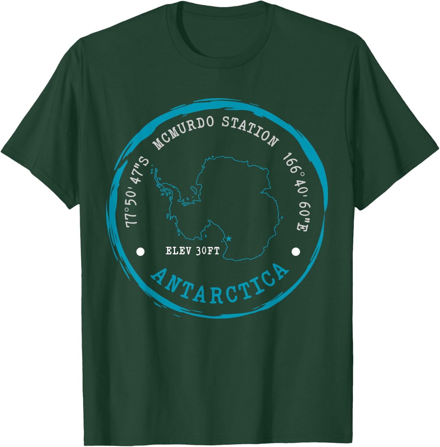 Antarctica - Explore South Pole - Antarctic Circle T-Shirt - T-Shirt | Forest