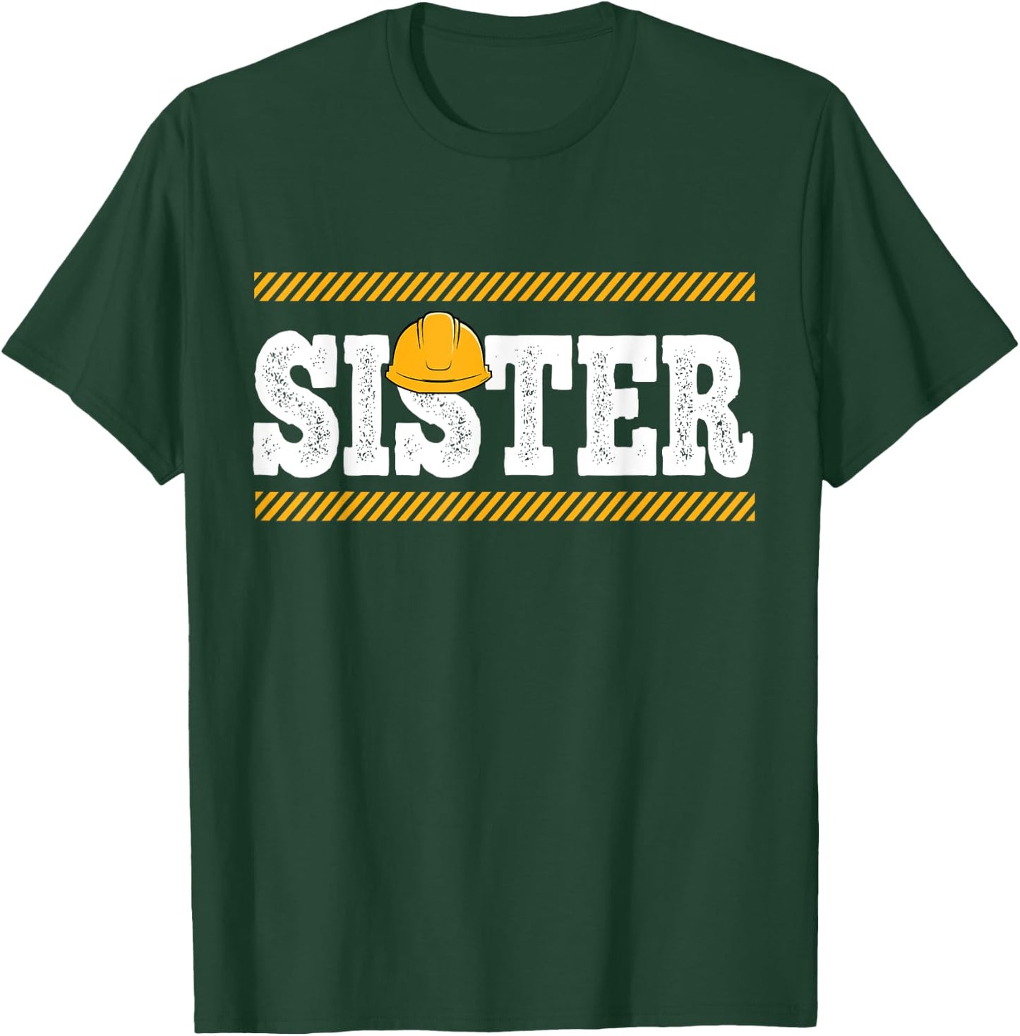 Funny Sister Construction Excavator Kids Boy Matching Family T-Shirt - T-Shirt | Forest