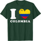 I Love Colombia - Heart Flag Colombia T-Shirt - T-Shirt | Forest