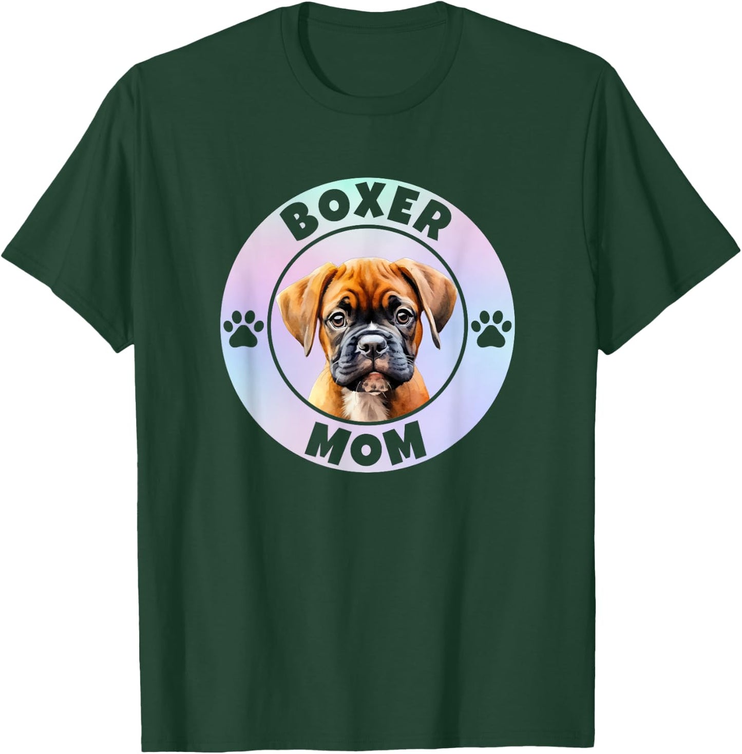 Best Boxer Mom Dog Breed Pet Owner Lover Friend Women Puppy T-Shirt - T-Shirt | Forest