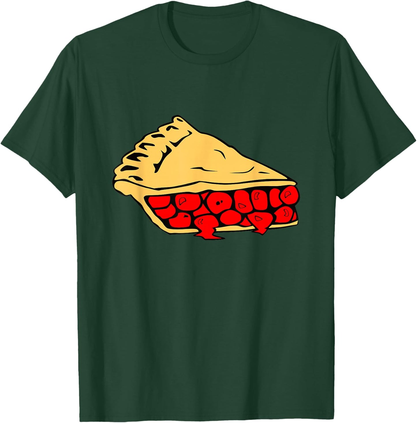 Cherry Pie Slice Funny Random Conversation Piece T-Shirt - T-Shirt | Forest