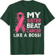 My Sister Beat Breast Cancer Like A Boss Warrior Survivor T-Shirt - T-Shirt | Forest