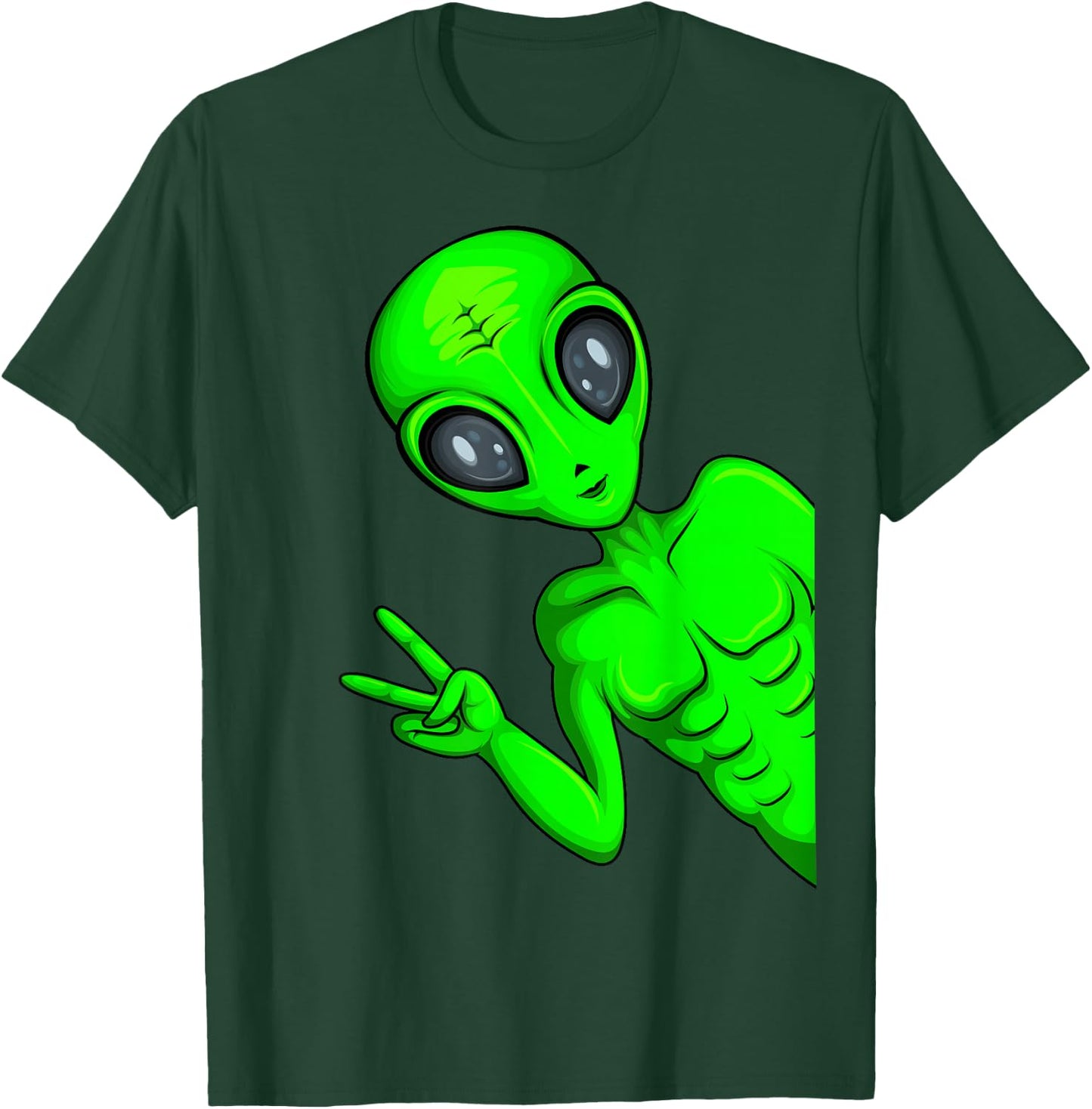 Alien Ufo Children's Women's T-Shirt - T-Shirt | Forest