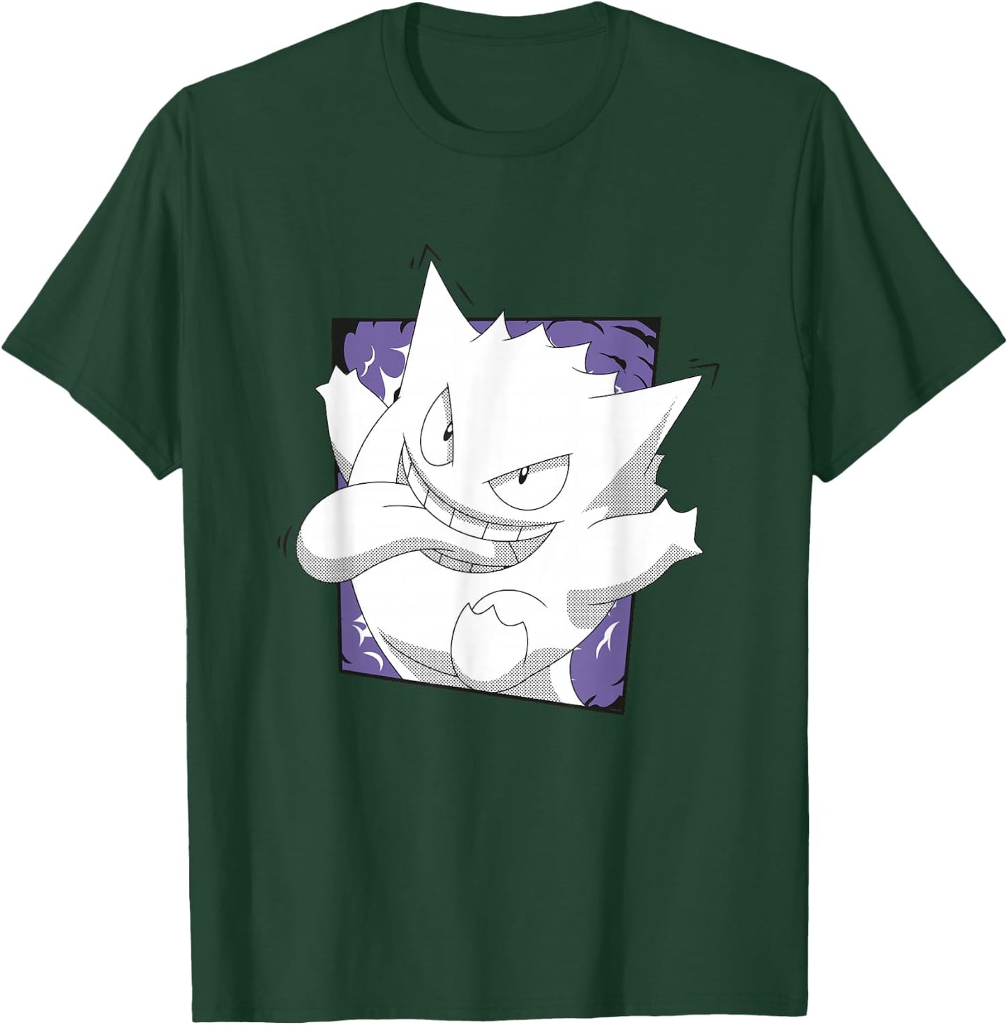 Pokémon Gengar Mischievous Face Tongue Out Vintage T-Shirt - T-Shirt | Forest