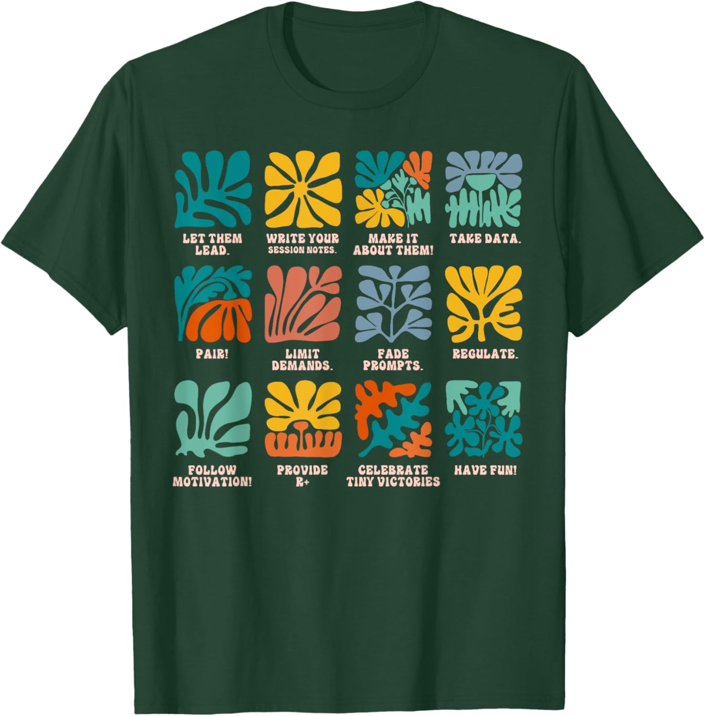 ABA Applied Behavior Analyst Advocate Autism Lets Them Lead T-Shirt - T-Shirt | Forest